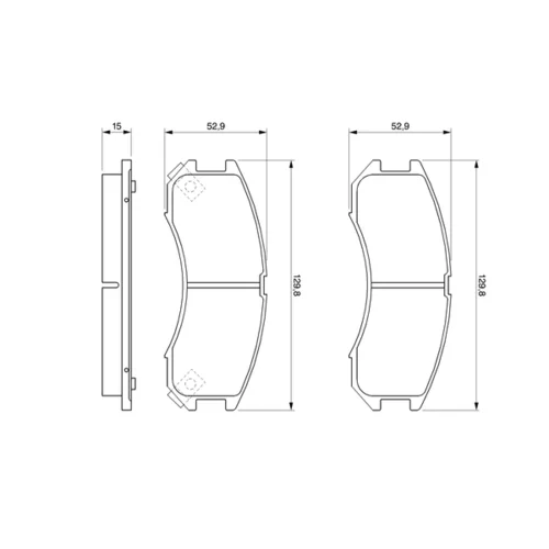 Sada brzdových platničiek kotúčovej brzdy 0 986 493 790 /BOSCH/ - obr. 4