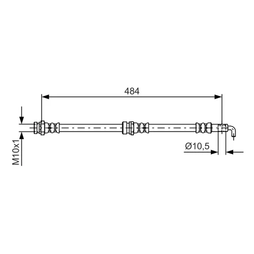Brzdová hadica BOSCH 1 987 481 602