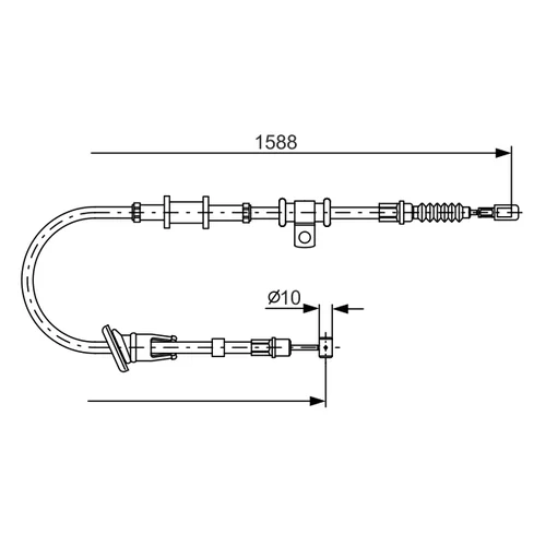 Ťažné lanko parkovacej brzdy 1 987 482 245 /BOSCH/