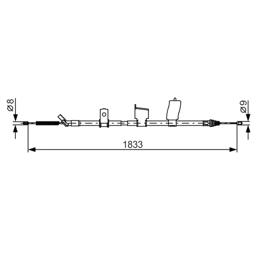 Ťažné lanko parkovacej brzdy BOSCH 1 987 482 340