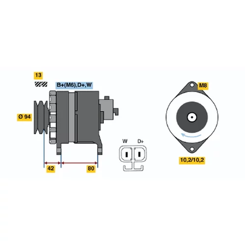 Alternátor BOSCH 6 033 GB4 020