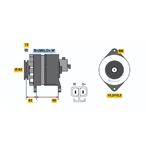 Alternátor BOSCH 6 033 GB4 021