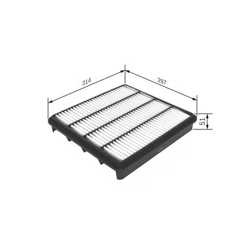 Vzduchový filter BOSCH F 026 400 296 - obr. 4