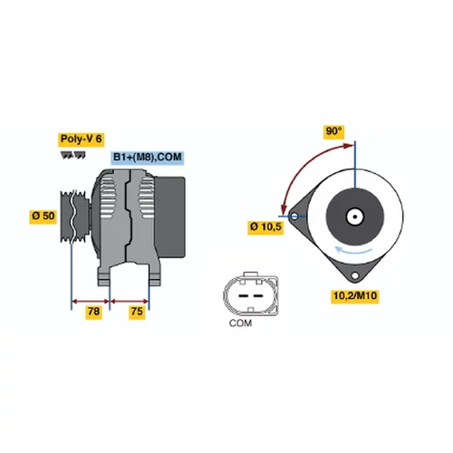 Alternátor BOSCH 0 124 525 026 - obr. 4