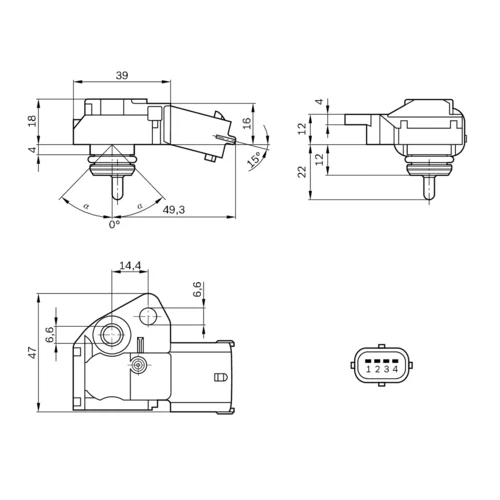 Senzor tlaku paliva 0 261 230 110 /BOSCH/ - obr. 6