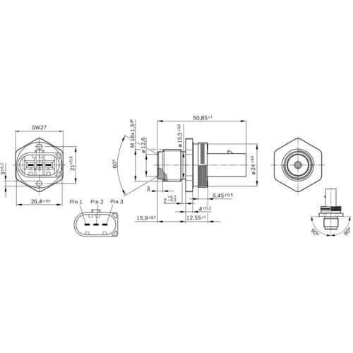 Senzor tlaku paliva BOSCH 0 281 002 842 - obr. 6