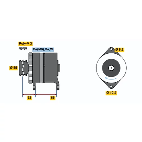 Alternátor BOSCH 0 986 036 860