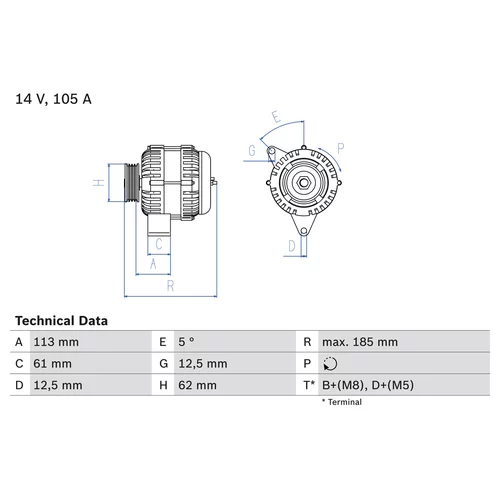 Alternátor BOSCH 0 986 048 791