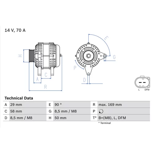 Alternátor BOSCH 0 986 048 891