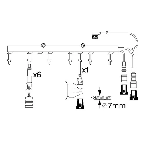 Sada zapaľovacích káblov BOSCH 0 986 356 323 - obr. 4