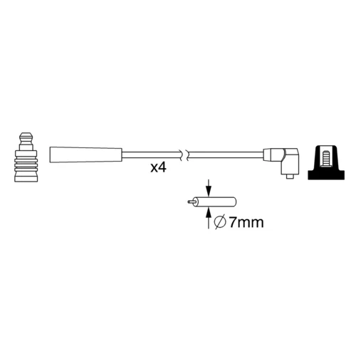 Sada zapaľovacích káblov BOSCH 0 986 357 098 - obr. 4