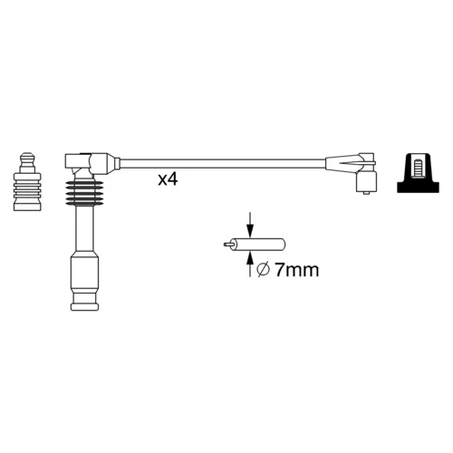 Sada zapaľovacích káblov BOSCH 0 986 357 237 - obr. 4