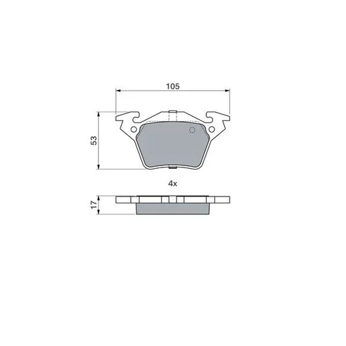 Sada brzdových platničiek kotúčovej brzdy 0 986 460 002 /BOSCH/ - obr. 4