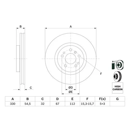 Brzdový kotúč 0 986 479 269 /BOSCH/ - obr. 4