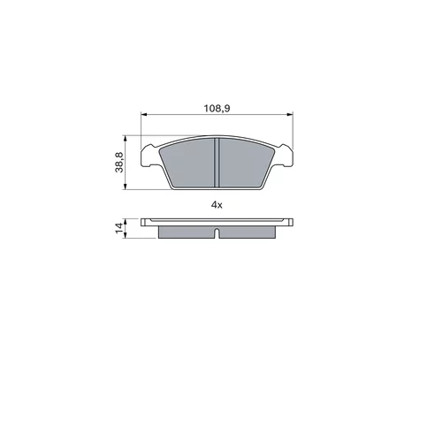 Sada brzdových platničiek kotúčovej brzdy BOSCH 0 986 494 066 - obr. 4
