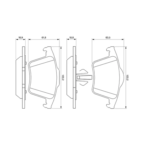 Sada brzdových platničiek kotúčovej brzdy 0 986 494 102 /BOSCH/ - obr. 4