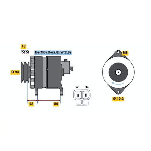 Alternátor BOSCH 6 033 GB4 015