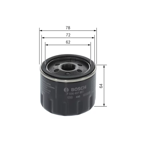 Olejový filter BOSCH F 026 407 351 - obr. 4