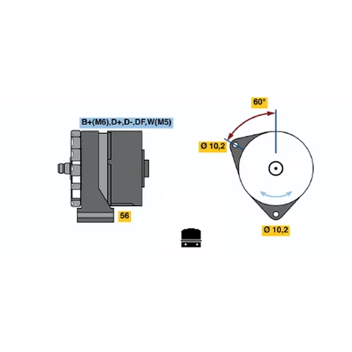 Alternátor BOSCH 0 120 450 015 - obr. 4