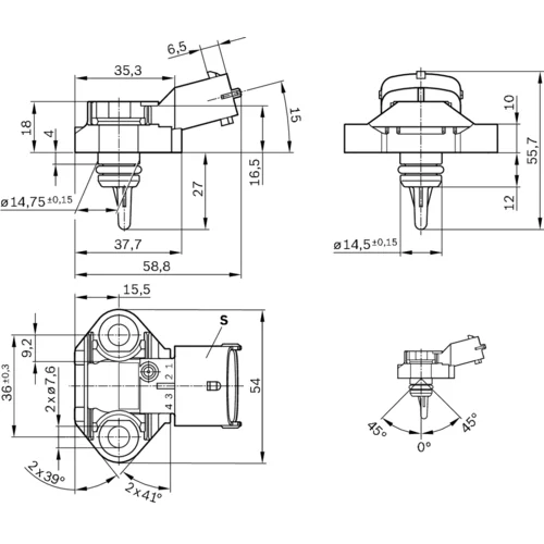 Senzor teploty paliva BOSCH 0 261 230 249 - obr. 5