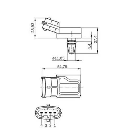 Snímač plniaceho tlaku BOSCH 0 281 002 573 - obr. 6