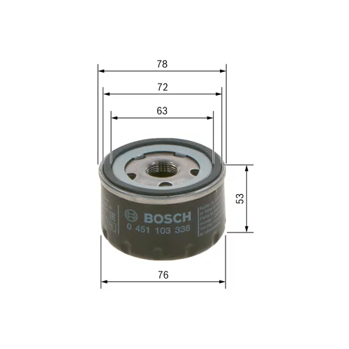 Olejový filter BOSCH 0 451 103 336 - obr. 4