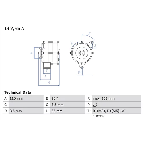 Alternátor BOSCH 0 986 034 560