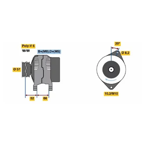 Alternátor BOSCH 0 986 038 750