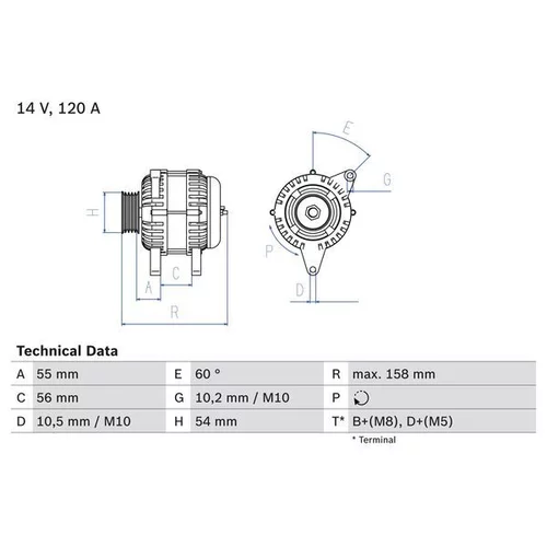 Alternátor BOSCH 0 986 047 330