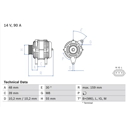 Alternátor 0 986 049 211 /BOSCH/