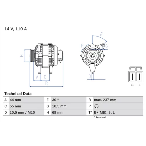 Alternátor BOSCH 0 986 080 640