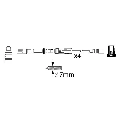 Sada zapaľovacích káblov BOSCH 0 986 356 337 - obr. 4