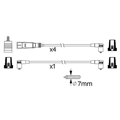 Sada zapaľovacích káblov BOSCH 0 986 356 343 - obr. 4