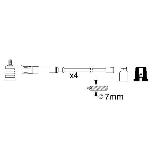 Sada zapaľovacích káblov 0 986 356 361 /BOSCH/ - obr. 4