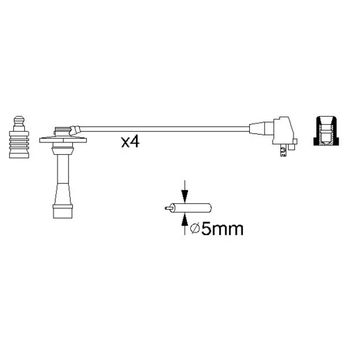 Sada zapaľovacích káblov BOSCH 0 986 356 957 - obr. 4