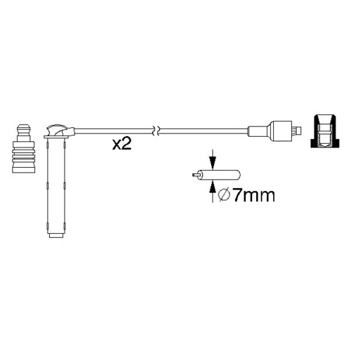 Sada zapaľovacích káblov BOSCH 0 986 357 154 - obr. 4