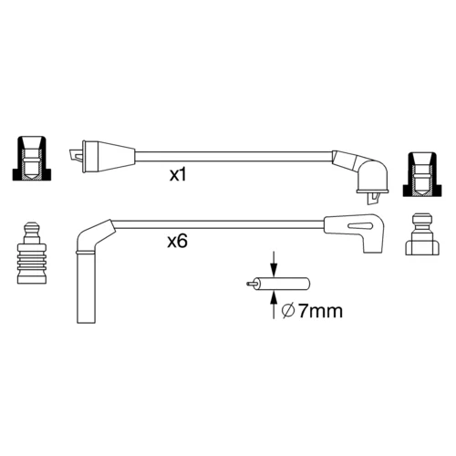 Sada zapaľovacích káblov BOSCH 0 986 357 248 - obr. 4