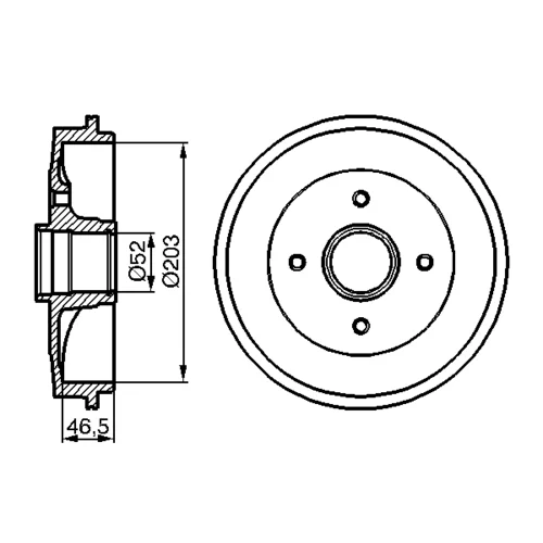 Brzdový bubon 0 986 477 124 /BOSCH/