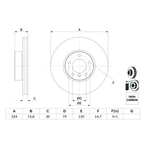 Brzdový kotúč 0 986 478 024 /BOSCH/ - obr. 4