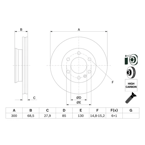 Brzdový kotúč 0 986 479 294 /BOSCH/ - obr. 4