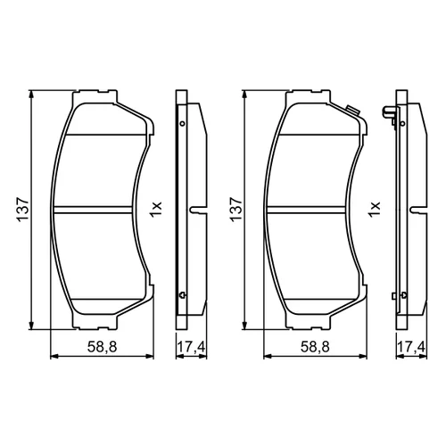 Sada brzdových platničiek kotúčovej brzdy BOSCH 0 986 494 860 - obr. 6