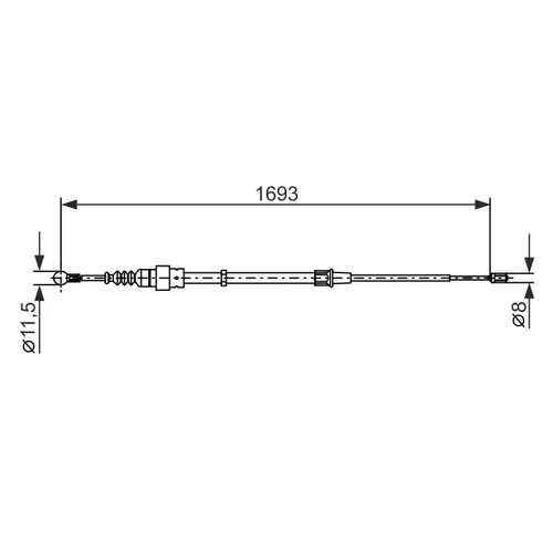 Ťažné lanko parkovacej brzdy BOSCH 1 987 477 698 - obr. 4