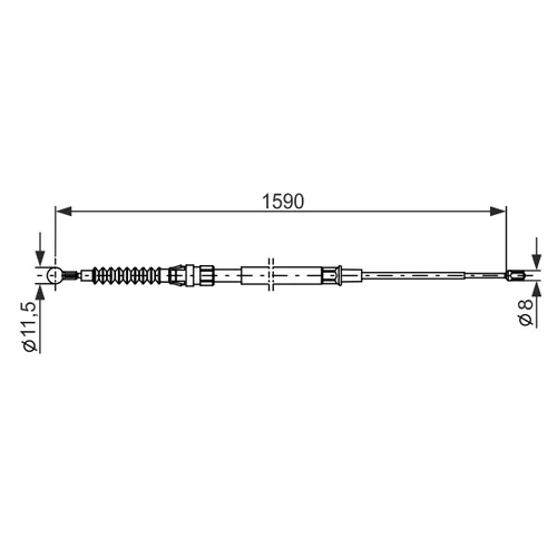 Ťažné lanko parkovacej brzdy 1 987 482 265 /BOSCH/