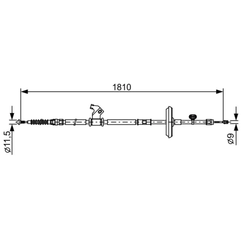 Ťažné lanko parkovacej brzdy BOSCH 1 987 482 507