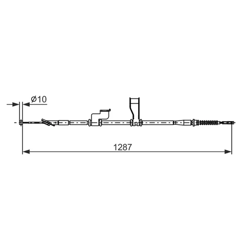 Ťažné lanko parkovacej brzdy BOSCH 1 987 482 905