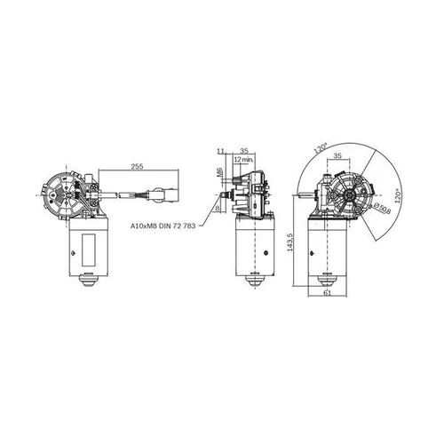 Motor stieračov BOSCH F 006 B20 050 - obr. 4