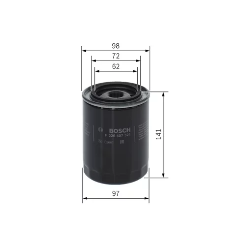 Olejový filter BOSCH F 026 407 321 - obr. 4