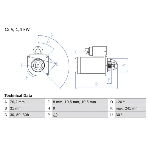 Štartér 0 986 014 900 /BOSCH/ - obr. 4