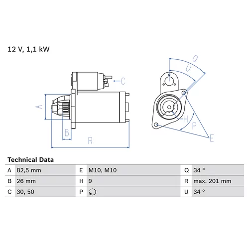 Štartér 0 986 018 850 /BOSCH/ - obr. 1