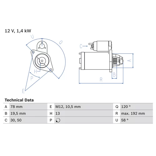 Štartér 0 986 019 361 /BOSCH/ - obr. 4